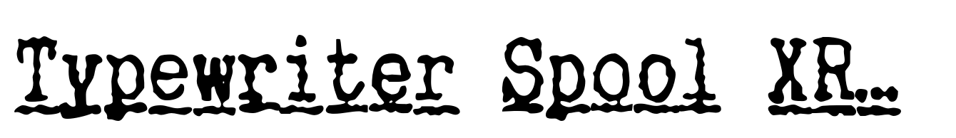 Typewriter Spool XRX Condensed Semi Bold Italic